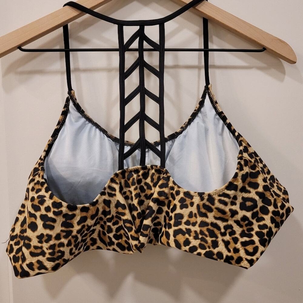 Victoria Secret Pink Leopard Print Ladder Bikini Top Size - Picture 3 of 6